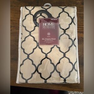 Black and Cream Drapery Panel